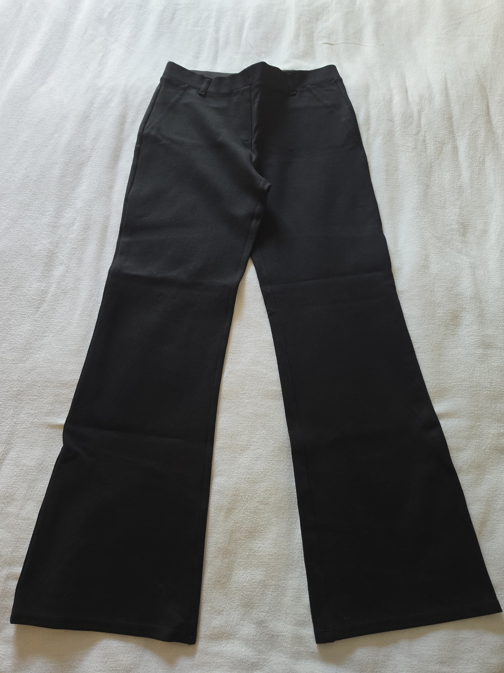Quince Black Flare Pull-On Pants